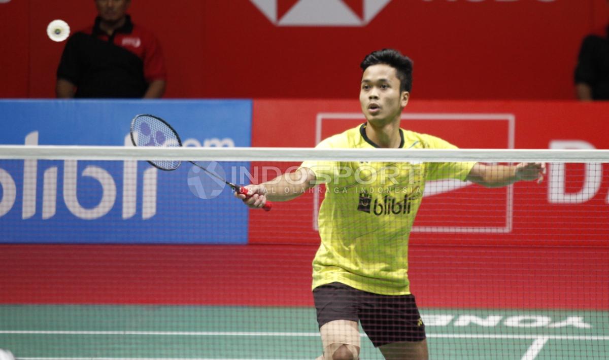 Tunggal putra Indonesia, Anthony Sinisuka Ginting. Copyright: Herry Ibrahim/INDOSPORT