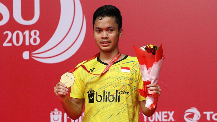 Anthony Sinisuka Ginting raih gelar juara Indonesia masters 2018. Copyright: Humas Pelatnas PBSI