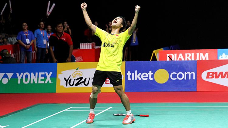 Anthony Sinisuka Ginting raih gelar juara Indonesia Masters 2018. Copyright: Humas Pelatnas PBSI