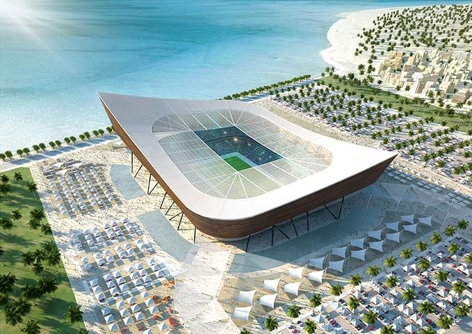 Al-Shamal Stadium, Al-Shamal, Qatar. Copyright: Telegraph
