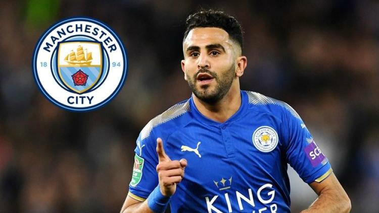 Rumor Riyad Mahrez ke Manchester City. Copyright: JOE