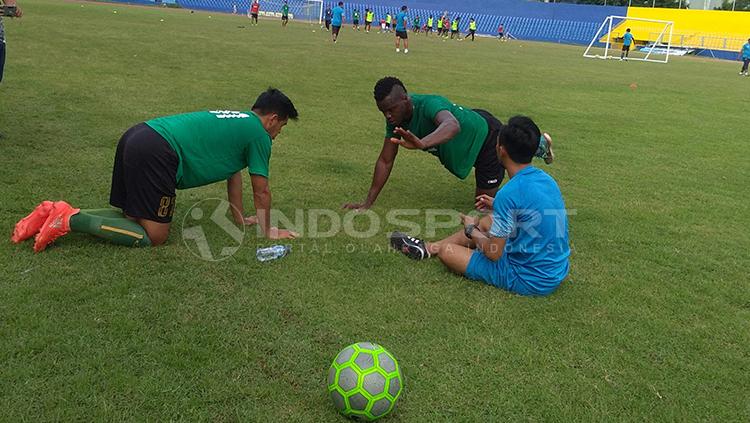 Pemain Sriwijaya FC saat jalani latihan.