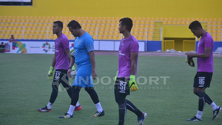 Pemain Sriwijaya FC saat jalani latihan. Copyright: Muhammad Effendi/INDOSPORT