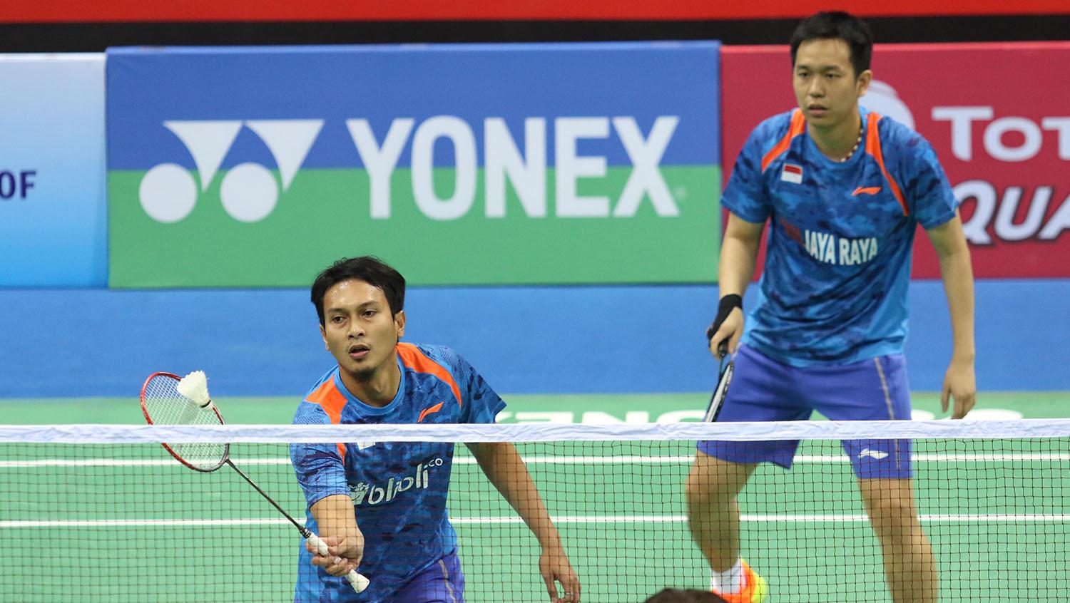 Hendra Setiawan dan Mohammad Ahsan (India Open 2018). Copyright: Humas PBSI