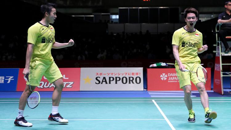 Pasangan ganda putra Kevin Sanjaya Sukamuljo/Marcus Fernaldi Gideon.