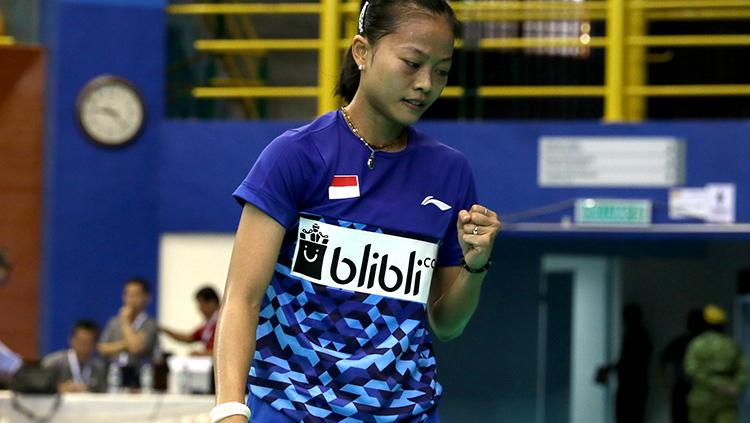 Tunggal putri Indonesia, Fitriani, di Kualifikasi Piala Uber. Copyright: Humas PBSI