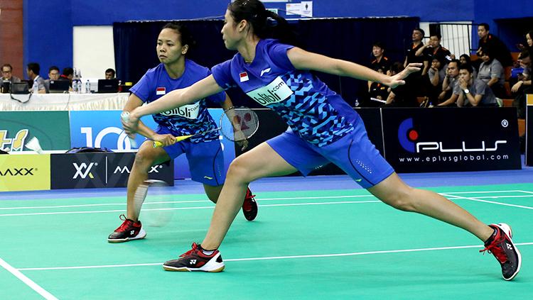 Della Destiara Haris dan Rizki Amelia Pradipta dalam kualifikasi Piala Thomas Uber 2018. - INDOSPORT