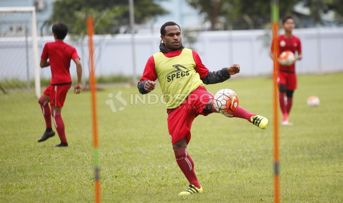 Latihan para pemain Persija Jakarta jelang semifinal Piala Presiden 2018 lawan PSMS Medan.