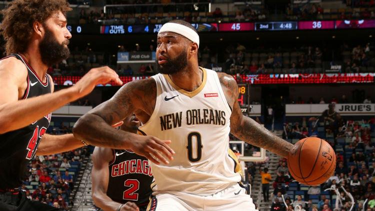 DeMarcus Cousins saat membela New Orleans Pelicans.