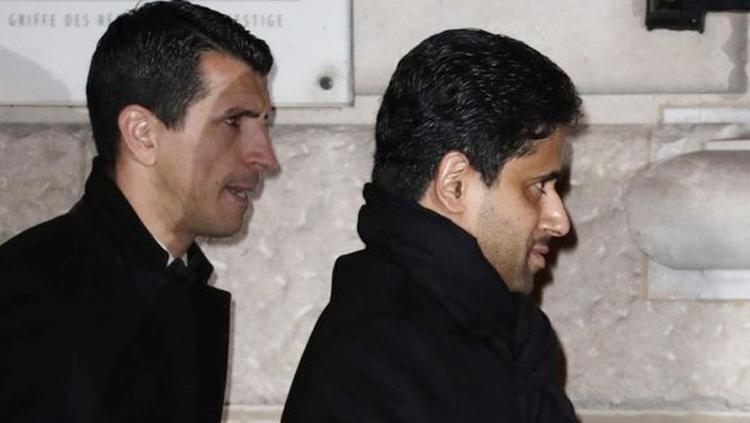 Presiden Paris Saint-Germain, Nasser Al-Khelaifi (depan) menghadiri pesta ulang tahun Neymar. Copyright: mirror