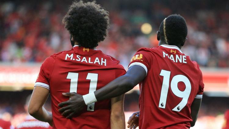 Salah dan Mane merayakan gol Copyright: footballparadise.com