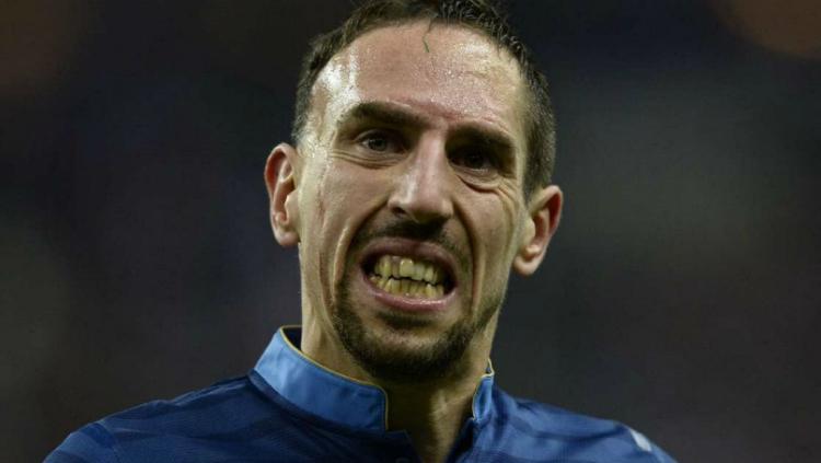 Frank Ribery merupakan salah satu pemain dengan kesehatan gigi buruk Copyright: tz.de