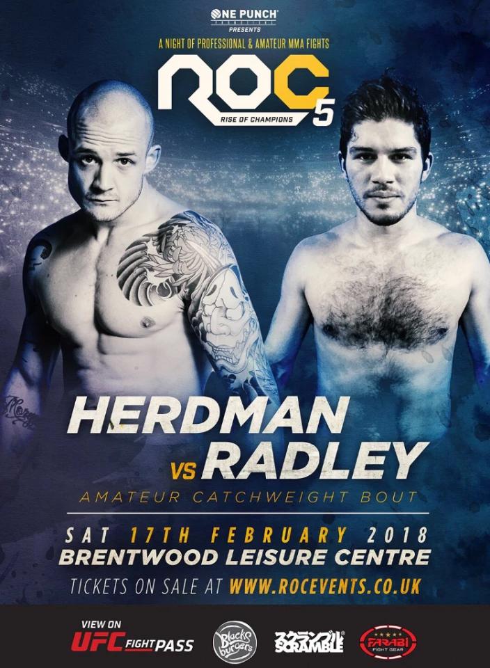 Poster MMA antara Josh Herdman melawan Samuel Radley. Copyright: thesun