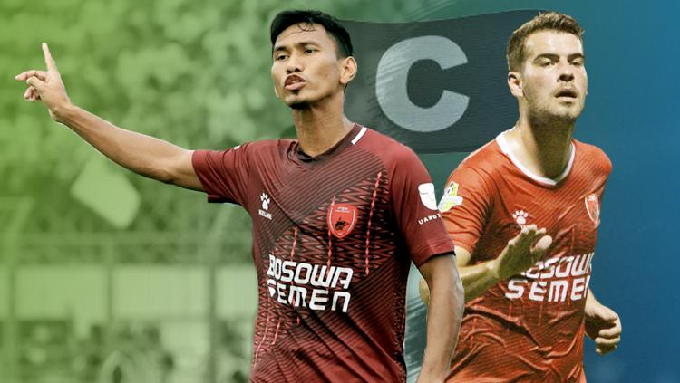 Zulkifly Syukur dan Wiljan Pluim, pemain PSM Makassar.