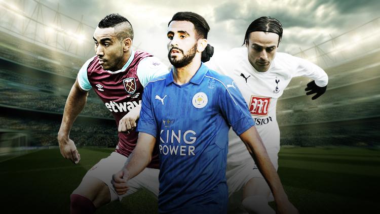 Dimitri Payet, Riyad Mahrez, dan Dimitar Berbatov. - INDOSPORT