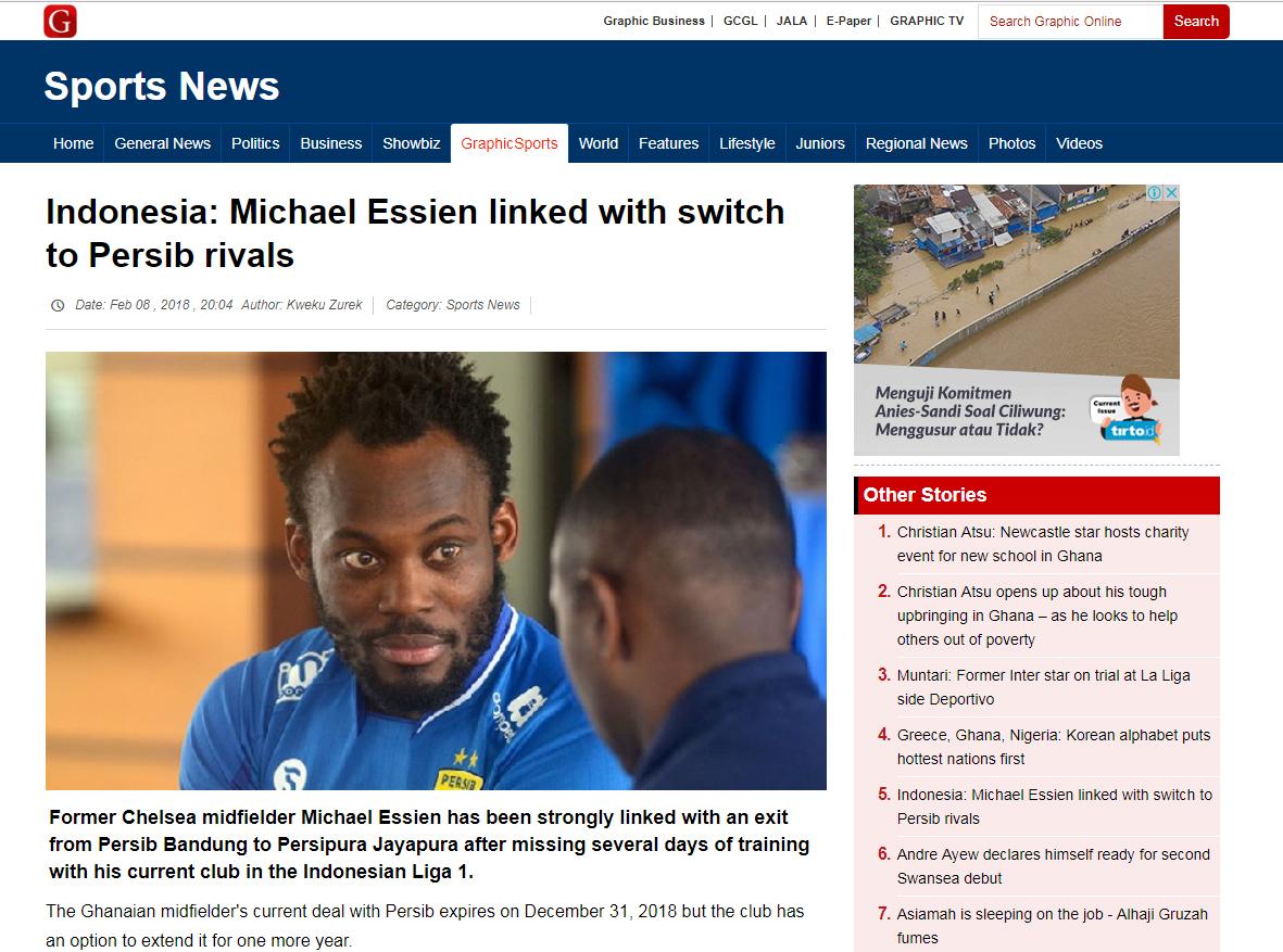 Michael Essien. Copyright: Istimewa