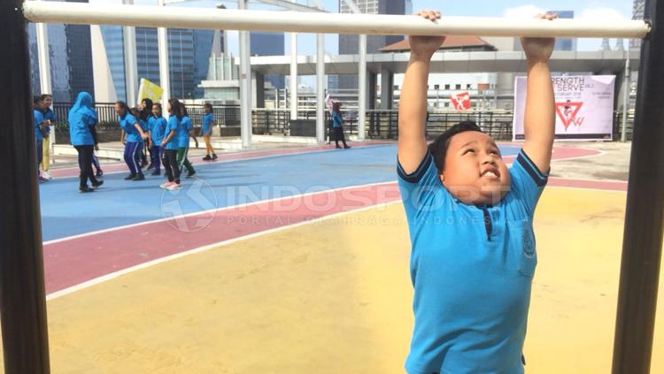 Workout Embassy komunitas olahraga tanpa alat. Copyright: Alfia Nurul Fadilla/INDOSPORT
