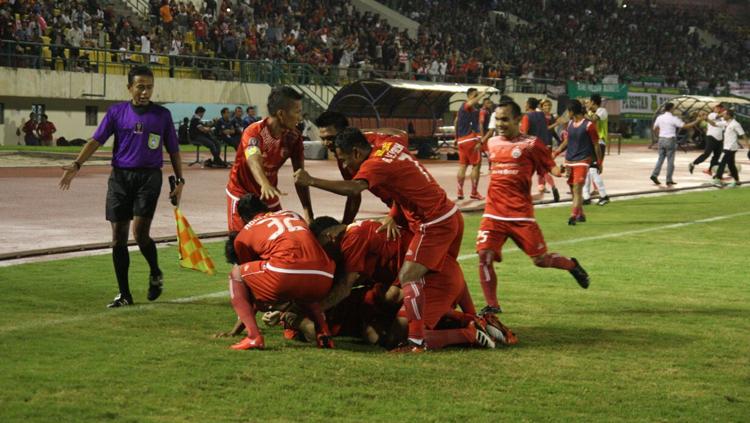 Selebrasi para pemain Persija Jakarta. Copyright: Media Persija