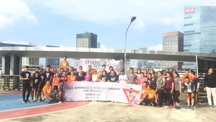 Komunitas Workout Embassy menggelar acara berta