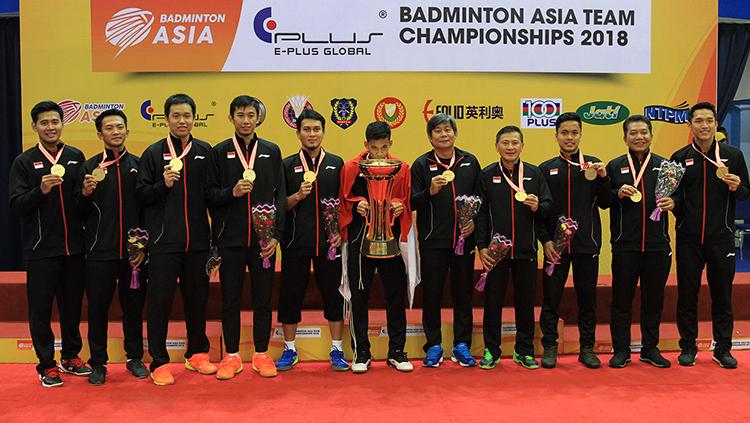 Tim putra Indonesia berhasil keluar sebagai juara Asian Team Championships 2018.