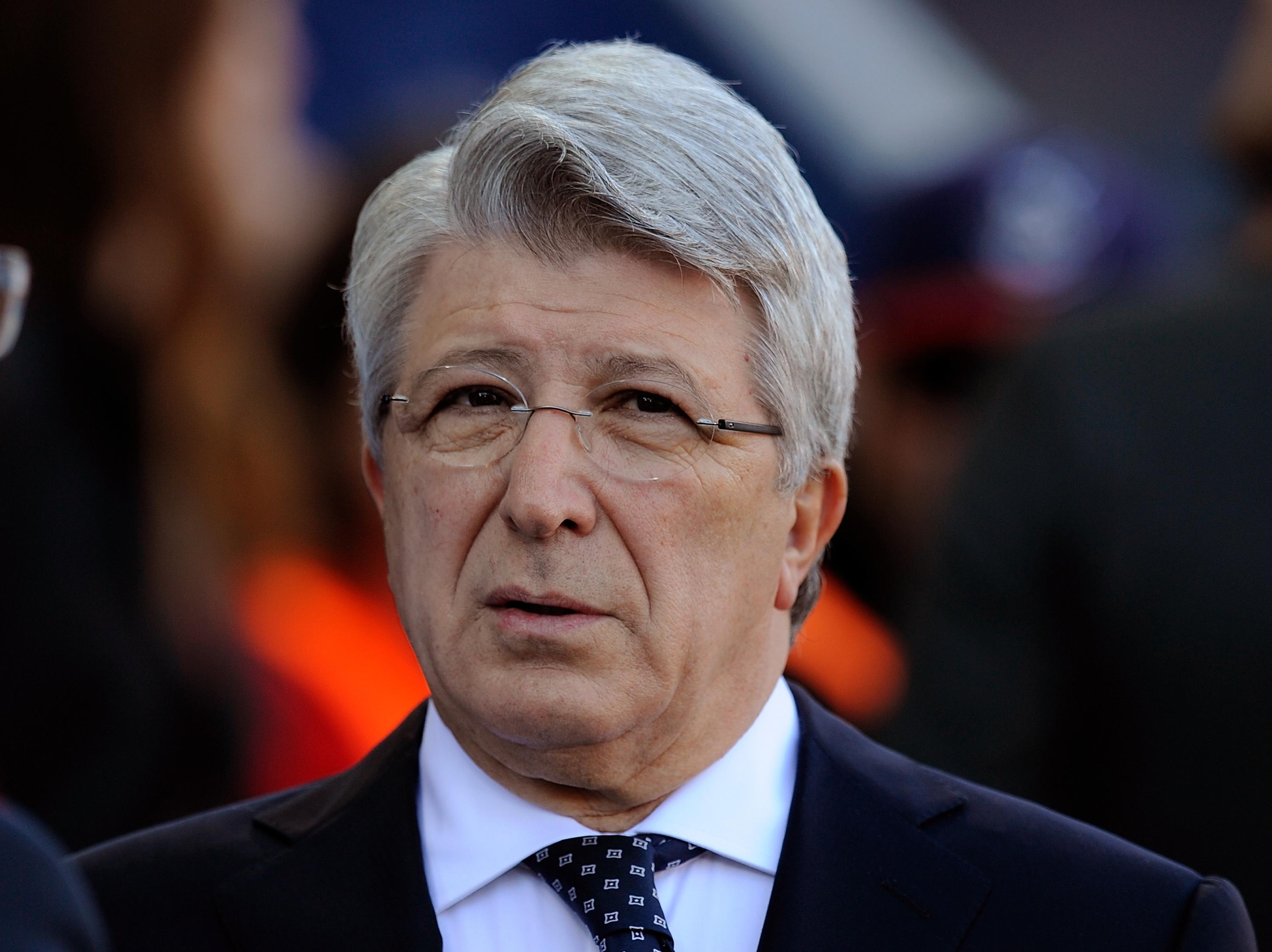 Presiden Atletico Madrid, Enrique Cerezo. Copyright: INDOSPORT