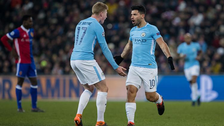 Kevin de Bruyne dan Sergio Aguero Copyright: INDOSPORT