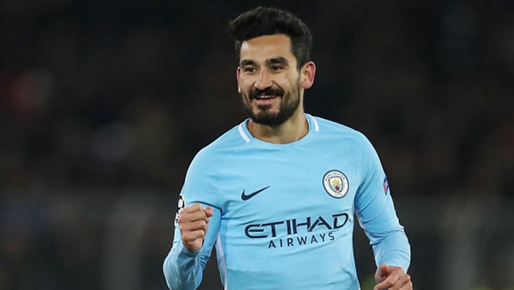 Ilkay Gundogan merayakan gol ke gawang Basel. - INDOSPORT
