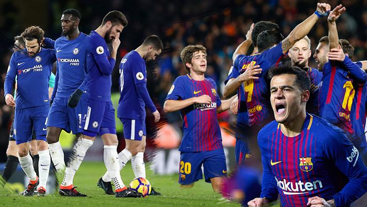 Barcelona vs Chelsea. - INDOSPORT