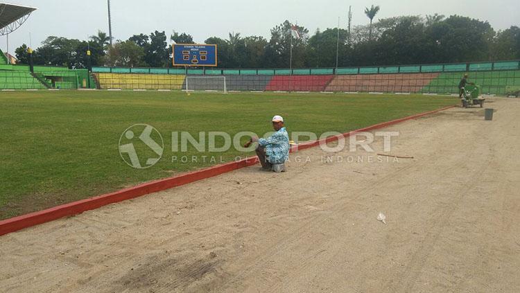 Kondisi terkini Stadion Teladan Medan. Copyright: INDOSPORT/Kesuma Ramadhan