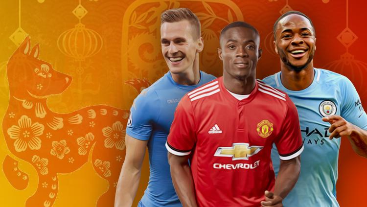 Arkadiusz Milik, Eric Bailly dan Raheem Sterling.