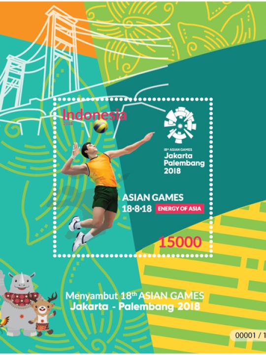 Pos Indonesia menerbitkan prangko edisi khusus Asian Games 2018. Copyright: Pos Indonesia