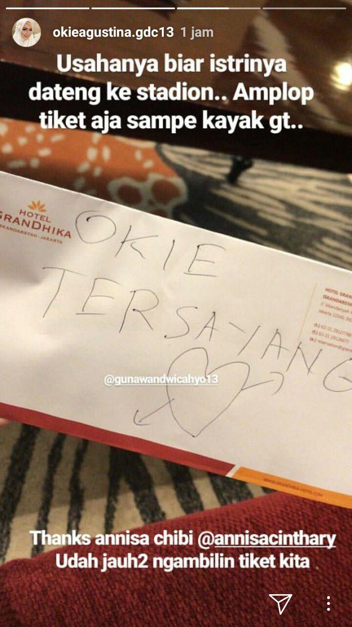 Insta Story Okie Agustina Copyright: Instagram