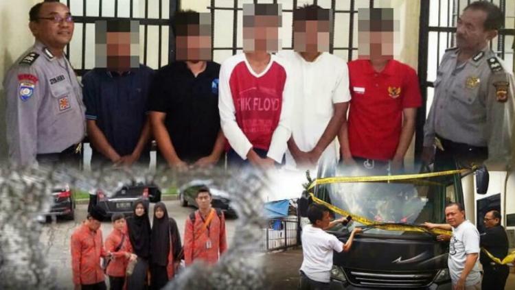 Kaca bus pecah oleh oknum tertentu