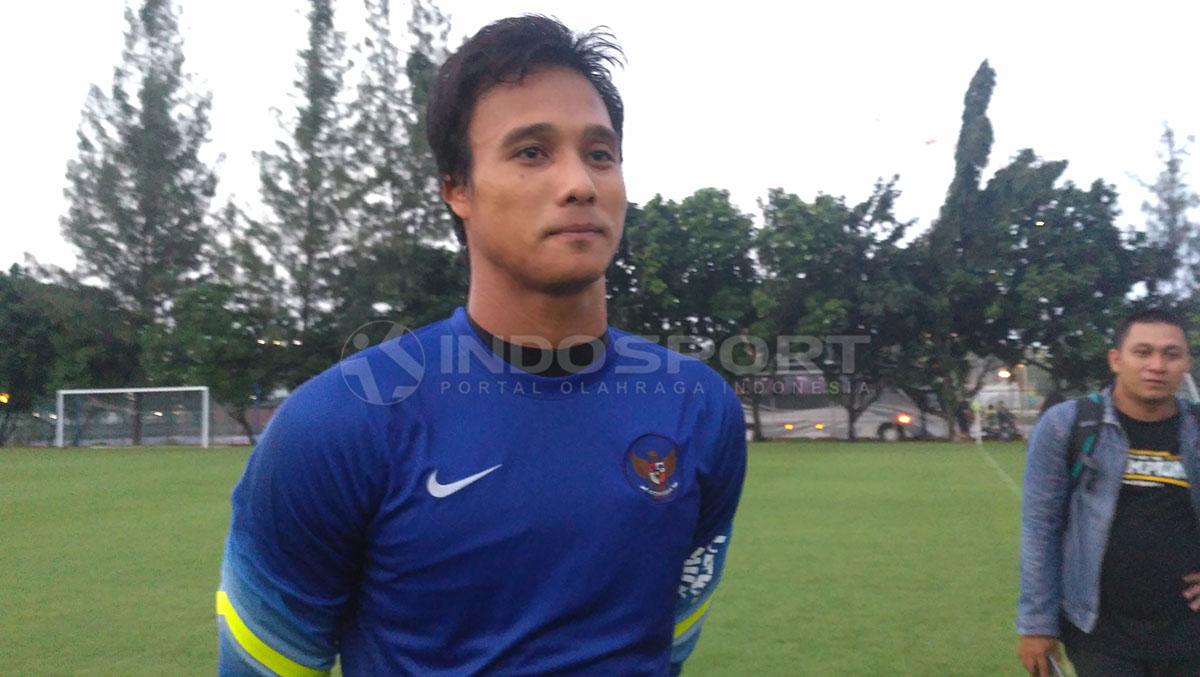 Kiper Borneo FC, Muhammad Ridho. Copyright: Petrus Manus Da Yerimon/Indosport.com
