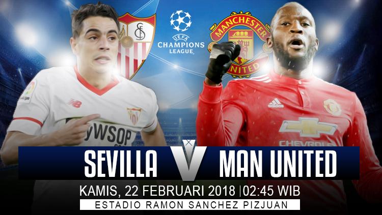 Sevilla akan menghadapi Manchester United di babak 16 besar Liga Champions 2017/18.