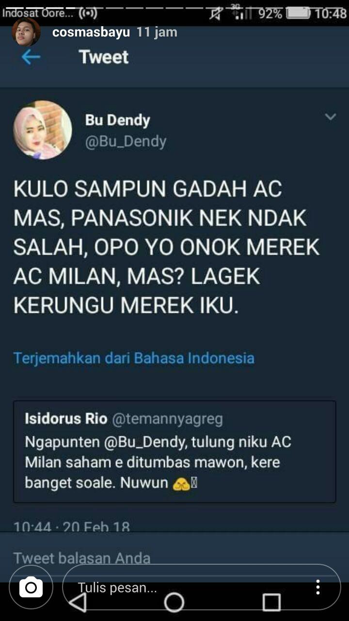 Bu Dendy berniat membeli AC. AC Mian Copyright: Twitter