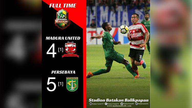 Hasil Persebaya vs Madura United di Piala Gubernur Kaltim. Copyright: MaduraUnited
