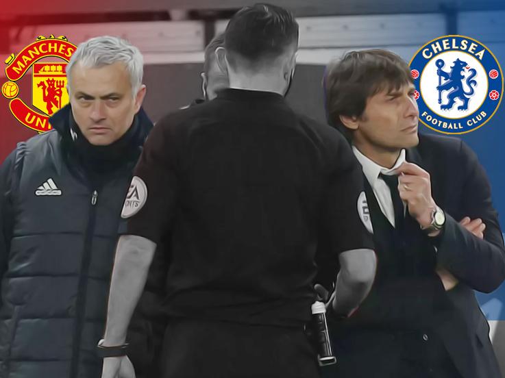 Jose Mourinho dan Antonio Conte. Copyright: Grafis: Eli Suhaeli/INDOSPORT