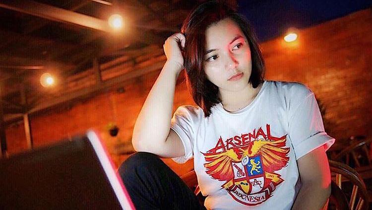 Grace Ursula fans Arsenal. Copyright: Instagram@GraceUrsula