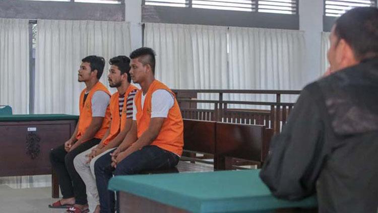 Tiga Pemain PSAP Sigli yang memukul wasit Copyright: Serambi Indonesia