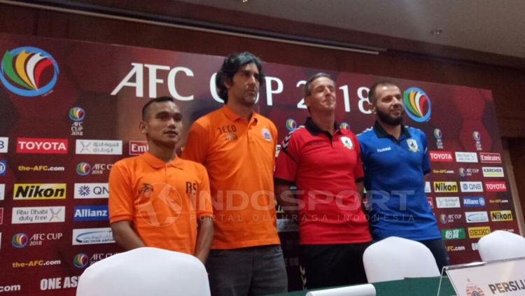 Jumpa pers Persija Jakarta vs Tampines Rovers. Copyright: Zainal Hasan/INDOSPORT