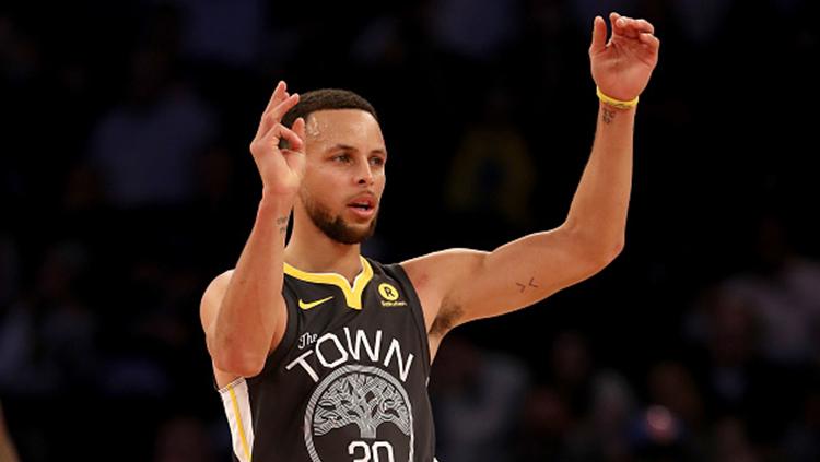 Stephen Curry selebrasi.
