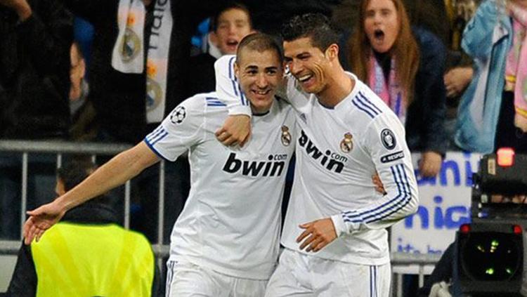Cristiano Ronaldo dan Karim Benzema. - INDOSPORT