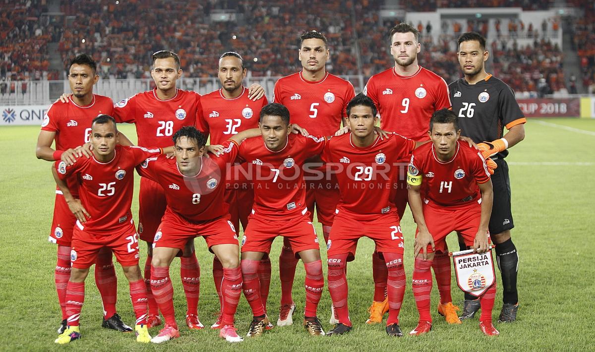 Skuat Persija Jakarta yang berhadapan dengan Tampines Rovers.