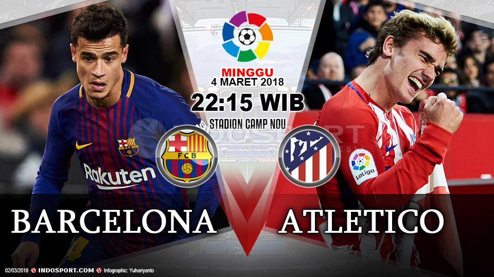 Prediksi Barcelona vs Atletico Madrid Copyright: Grafis:Yanto/Indosport.com
