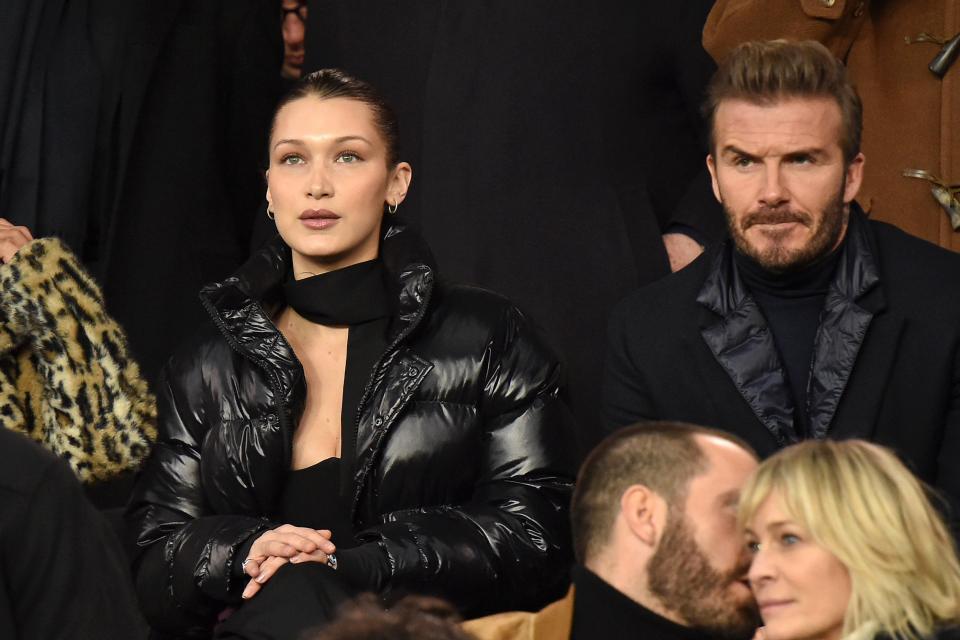 David Beckham bersama Bella Hadid Copyright: The Sun