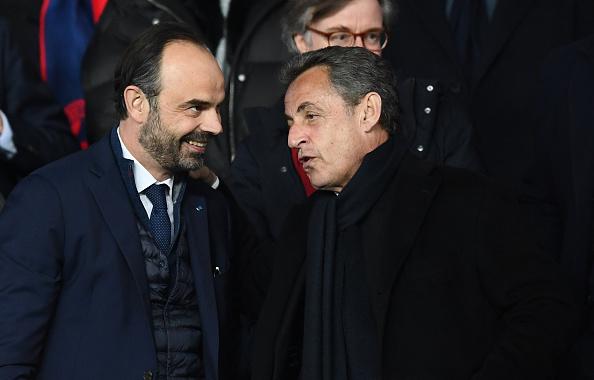 Perdana Menteri Prancis, Edouard Philippe bersama Sarkozy. Copyright: INDOSPORT
