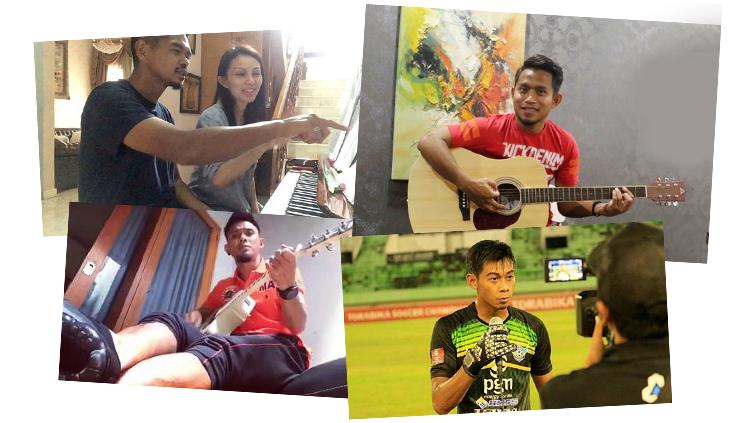 Pesepakbola cinta musik.