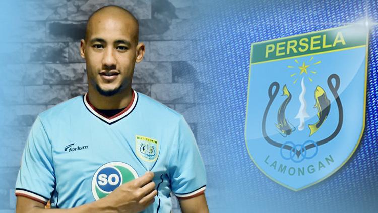 Pemain asing Persela Lamongan, Loris Arnaud. Copyright: Grafis: Eli Suhaeli/INDOSPORT