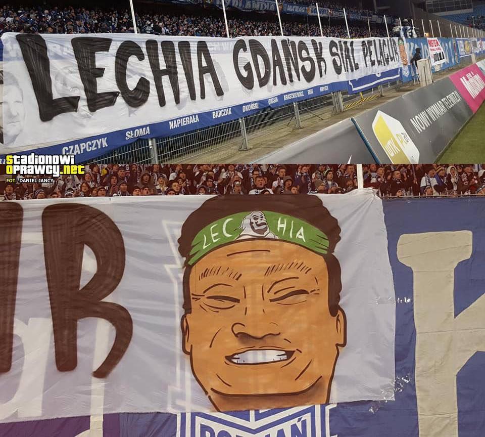 Spanduk Ultras Lech Poznan Copyright: twitter